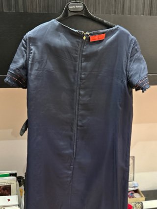 Vestido Atemporal Carolina Herrera Azul-Coral (M)