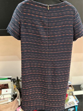 Vestido Atemporal Carolina Herrera Azul-Coral (M)