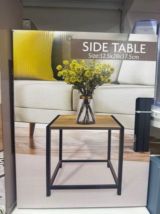 Mesa auxiliar madera y metal