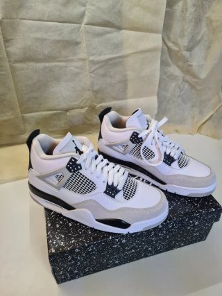 Air Jordan 4 Retro Scarpa Grigio Bianco Tg 43