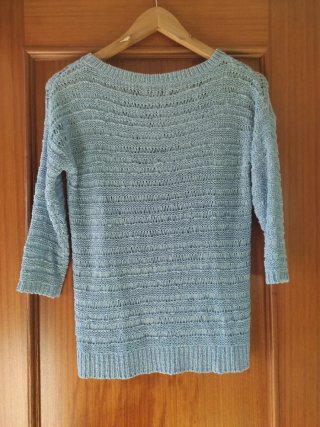 Jersey azul celeste tejido verano mujer