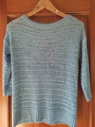Jersey azul celeste tejido verano mujer