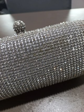 Pochette Borsa Sera Vintage Argento Catena