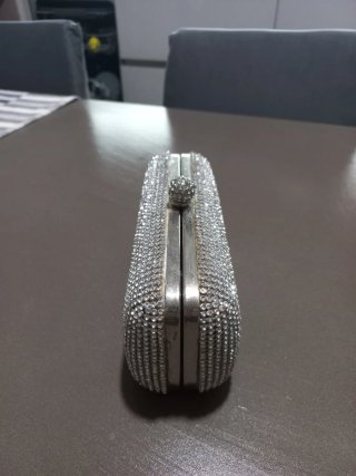 Pochette Borsa Sera Vintage Argento Catena