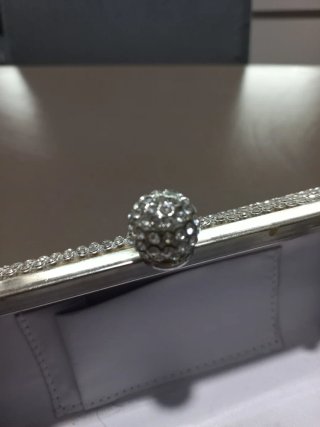 Pochette Borsa Sera Vintage Argento Catena