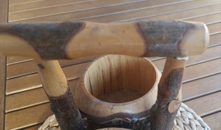 Portavasi rustico vintage in legno