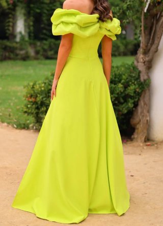 Vestido Juan Bernal Verde Neón Talla 40