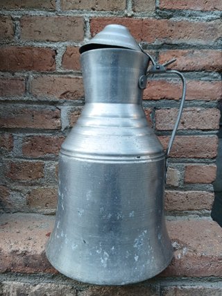 Jarra Antigua Aluminio Lechera