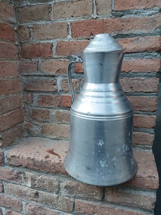 Jarra Antigua Aluminio Lechera