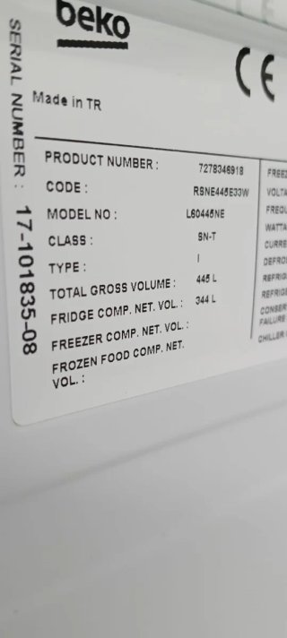 NEVERA BEKO DE UNA PUERTA NO FROST ENERGÍA A+