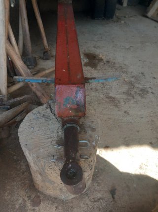 Remolque para motocultor azul