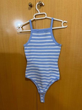 Body de rayas azul y blanco