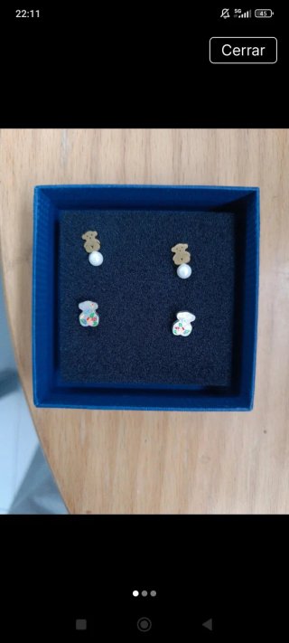 Orecchini Orso Tous Perla e Multicolore