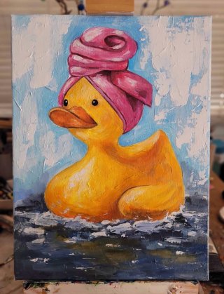 Cuadro patito de goma