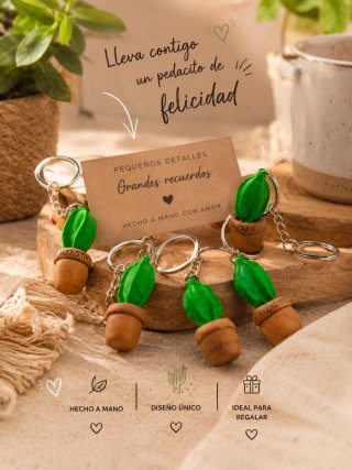 Llavero Cactus Artesanal Lanzarote