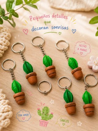 Llavero Cactus Artesanal Lanzarote