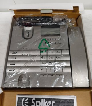 Teléfono fijo Spiker Uno gris plata, nuevo