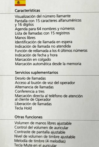 Teléfono fijo Spiker Uno gris plata, nuevo