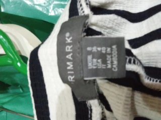 Mono rayas blanco y negro talla M