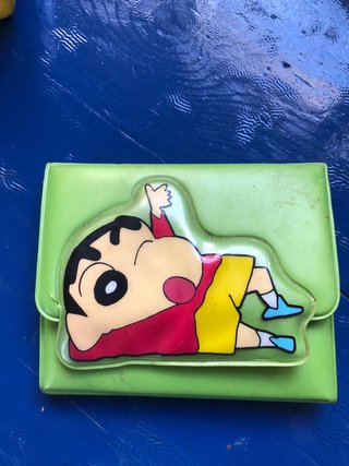 Cartera Shin Chan verde,año 92