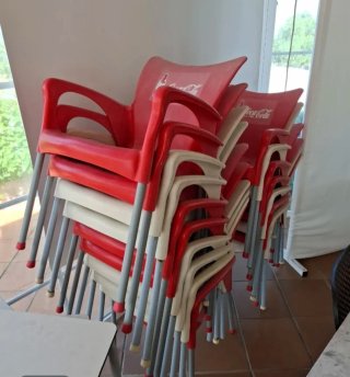 Conjunto Sillas Coca-Cola Terraza Plástico