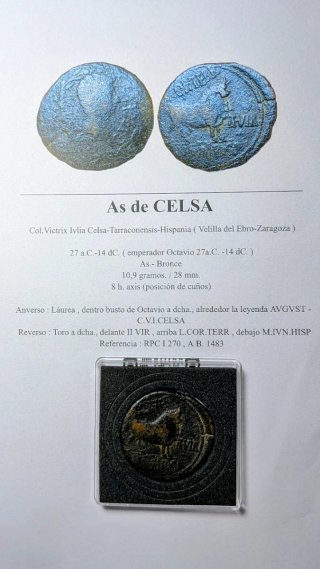 As de Celsa 27 a.C.-14 d.C. Octavio Augusto
