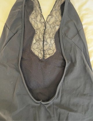 Top Zara nero con pizzo