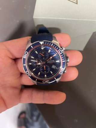 Reloj Festina Cronógrafo Azul Correa Goma