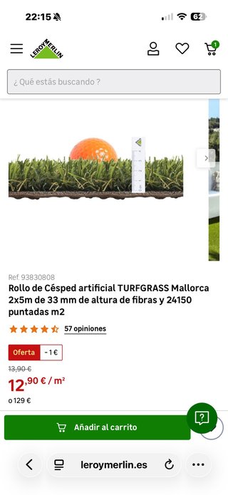 Césped artificial Mallorca 33mm 2x5m