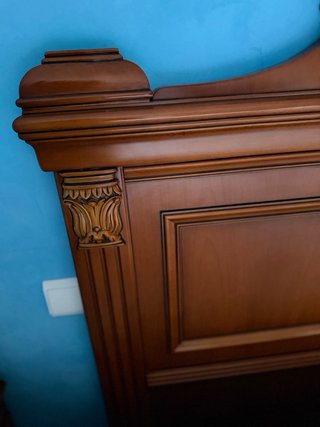 Cabecero madera cerezo maciza vintage