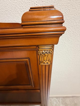 Cabecero madera cerezo maciza vintage