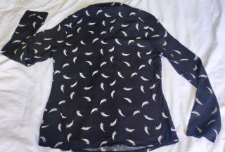 Blusa Denimlab Taglia S Stampa Piume