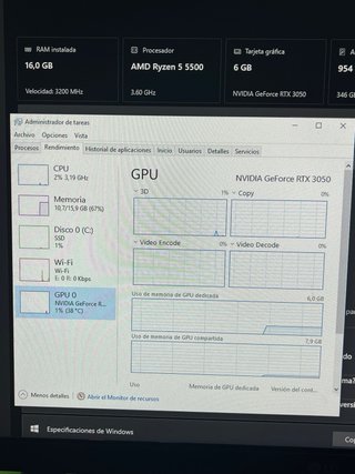 setup PC Gaming RTX 3050 ASUS