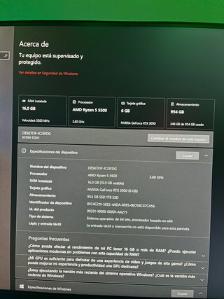 setup PC Gaming RTX 3050 ASUS
