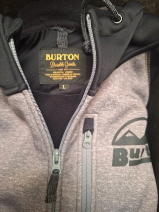 Sudadera Burton Térmica Gris y Negra