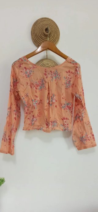 Blusa floreale arancione