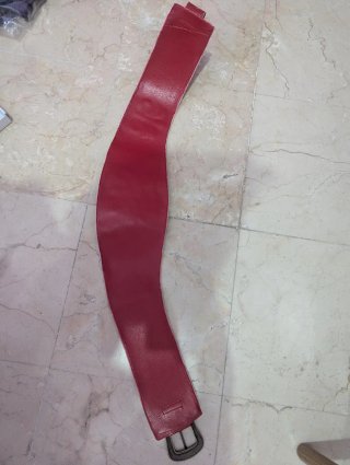 Cinturón Zingara Mujer Piel Rojo Dorado Moros