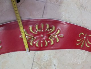 Cinturón Zingara Mujer Piel Rojo Dorado Moros