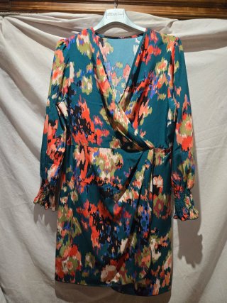 Vestido estampado verde