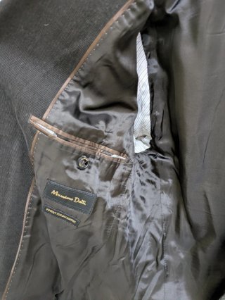 Americana Massimo Dutti Marrón Pana fina