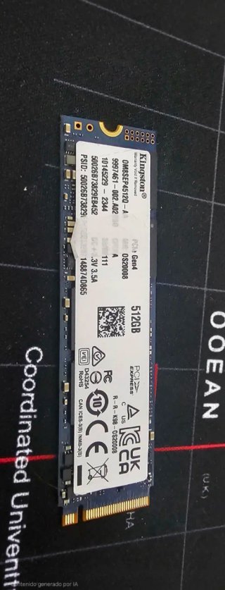 SSD Kingston M.2 NVMe 512GB PCIe Gen4 2 unidades