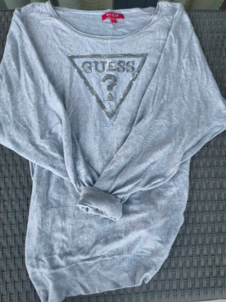 Camiseta Guess plateada con lentejuelas Talla XL