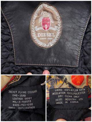 Chaleco / Chaqueta Diesel Cuero Vintage talla XL