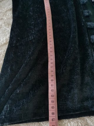 Cardigan in velluto nero con bottoni