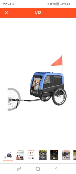 Remolque para perros VEVOR nuevo