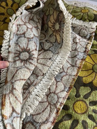 Colcha vintage flores tela