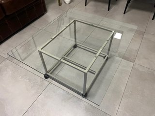 Tavolino Vintage Vetro e Metallo
