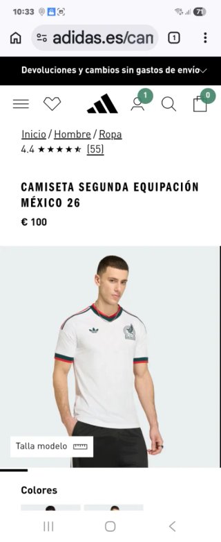 Camiseta Fútbol Adidas México
