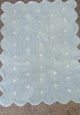 Alfombra infantil galleta azul y blanco
