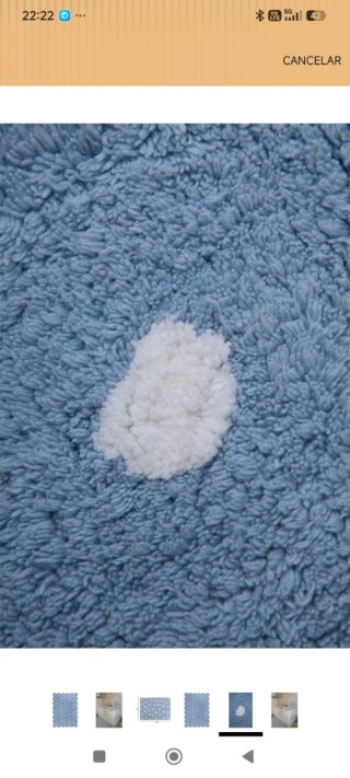 Alfombra infantil galleta azul y blanco